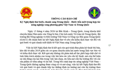 Ký Nghị định thư bưởi, chanh sang Trung Quốc - Bước tiến mới trong hợp tác tải app ev88 song phương giữa ev88 game và Trung Quốc